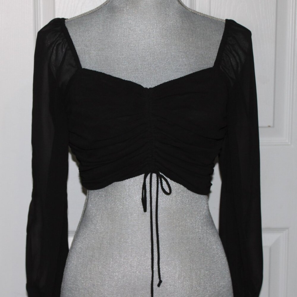 Cotton Candy LA Black Crop Top